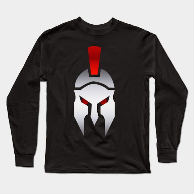 Angry warrior helmet Long Sleeve T-Shirt by odrito